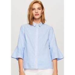 Koszula w kratę - Niebieski. Niebieskie koszule damskie marki Reserved. W wyprzedaży za 49,99 zł.