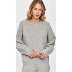 Guess Jeans - Sweter. Szare swetry damskie Guess Jeans, s, z aplikacjami, z elastanu, z długim rękawem, długie, bez kaptura. Za 329,90 zł.