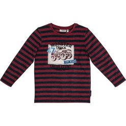 Koszulka "Adventure" w kolorze czerwono-czarnym. Czerwone t-shirty chłopięce Salt and Pepper, w paski, z bawełny, z długim rękawem. W wyprzedaży za 37,95 zł.