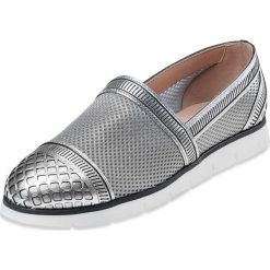 Espadryle i Oxfordki Ballin. Szare espadryle damskie Ballin, bez wzorów, ze skóry, bez obcasa. Za 1739,99 zł.