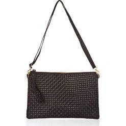 Skórzana torebka w kolorze czarnym - 29 x 15 x 4 cm. Czarne torebki klasyczne damskie marki Black Bags, w paski, ze skóry. W wyprzedaży za 108,95 zł.