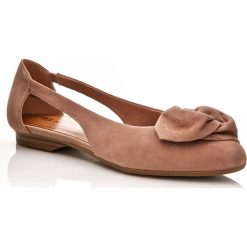 NIEMIECKIE BALERINKI TAMARIS 22106 OBCAS 1,5cm CIEMNY BEŻ. Brązowe baleriny damskie Tamaris, bez wzorów, bez obcasa, na obcasie. Za 219,99 zł.