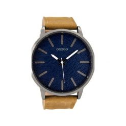 Zegarek OOZOO C9026 brown/blue. Pomarańczowe, analogowe zegarki męskie marki Moderntime, srebrne. Za 279,00 zł.
