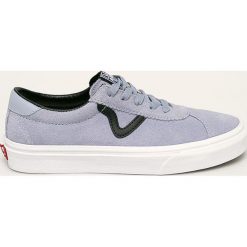 Vans - Tenisówki skórzane. Niebieskie trampki i tenisówki damskie Vans, ze skóry, na sznurówki. Za 339,90 zł.