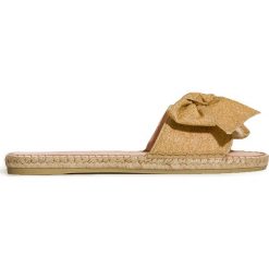 Espadryle MANEBI MULE HAMPTONS. Żółte espadryle damskie Manebi, bez wzorów, z gumy, bez obcasa. Za 510,00 zł.