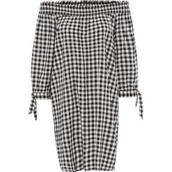 Bluzki damskie: Bluzka w kratę vichy bonprix czarny – vichy