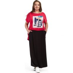 Czarna dzianinowa spódnica Eva XXL OVERSIZE LATO. Czarne spódniczki damskie Moda Size Plus Iwanek, na lato, s, bez wzorów, z elastanu, maxi, oversize. Za 109,00 zł.