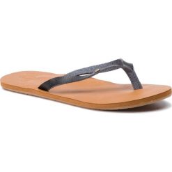 Japonki Roxy ARJL200636. Czarne klapki damskie Roxy, bez wzorów, bez obcasa. W wyprzedaży za 79,00 zł.