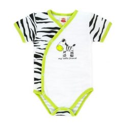 Makoma Body Chłopięce Zebra 56, Wielobarwny. Białe body niemowlęce marki Makoma, z motywem zwierzęcym, z krótkim rękawem. Za 23,00 zł.