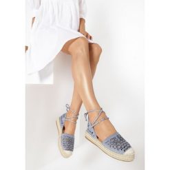 Niebieskie Espadryle Lamithyia. Niebieskie espadryle damskie Born2be, bez wzorów, bez obcasa. W wyprzedaży za 89,99 zł.