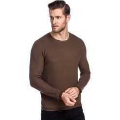 Sweter ZENONE SWKR000267. Pomarańczowe swetry męskie Giacomo Conti, na zimę, m, bez wzorów, z bawełny, casualowe, z okrągłym kołnierzem, bez kaptura. Za 249,00 zł.