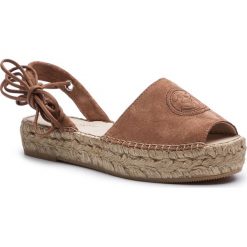 Espadryle EVA MINGE - EM-14-05-000101 804. Pomarańczowe espadryle damskie Eva Minge, bez wzorów, z zamszu, bez obcasa. Za 399,00 zł.