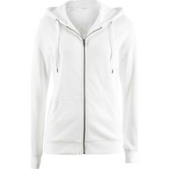 Bluzy damskie: Bluza rozpinana bonprix biel wełny