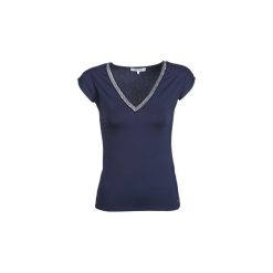 T-shirty z krótkim rękawem Morgan DEDI. Niebieskie t-shirty damskie marki Morgan, xs, bez wzorów, bez kołnierzyka. Za 87,20 zł.
