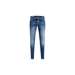 Jeansy slim fit Jack Jones 12144207 TOM. Niebieskie jeansy męskie Jack & Jones, m, bez wzorów. Za 216,05 zł.