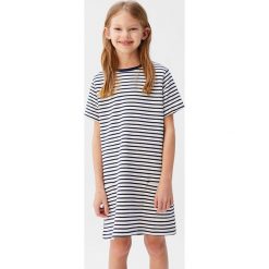 Mango Kids - Sukienka dziecięca Raya 110-164 cm. Czerwone sukienki dziewczęce Mango Kids, bez wzorów, z bawełny, z krótkim rękawem, krótkie, mini, proste. Za 59,90 zł.