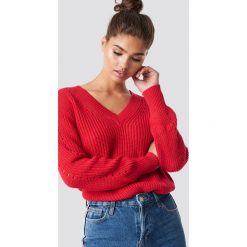 MANGO Sweter Genzov - Red. Czerwone swetry oversize damskie Mango, z dzianiny. Za 121,95 zł.