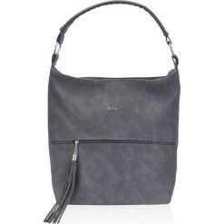 Torebka damska worek shopper MILTON ML10 ciemnoszara - ciemny szary. Szare torby damskie na zakupy Milton, w paski, sportowe, zdobione. Za 119,99 zł.