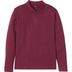 Shirt polo, długi rękaw bonprix czerwony rododendron. Fioletowe koszulki męskie bonprix, xl, bez wzorów, z bawełny, z długim rękawem. Za 49,99 zł.