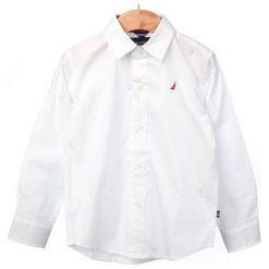 Nautica Koszula Chłopięca 122 Biały. Białe koszule chłopięce marki Nautica, z bawełny. Za 185,00 zł.