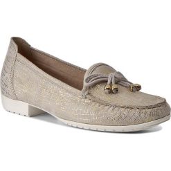 Mokasyny CAPRICE - 9-24600-28 Offwhite Multi 114. Szare mokasyny damskie Caprice, ze skóry, na obcasie. W wyprzedaży za 139,00 zł.