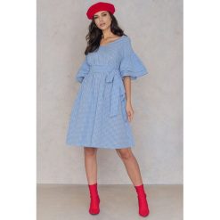 Sukienki: SheIn Sukienka z podwójnym dekoltem – Blue,Multicolor