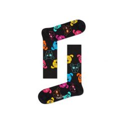 Skarpetki Happy Socks - Animal (DOG01-9001). Czarne skarpetki męskie marki Happy Socks, w kolorowe wzory, z bawełny. Za 34,90 zł.