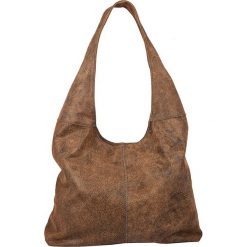 Torebki klasyczne damskie: Skórzana torebka w kolorze brązowym – 34 x 55 x 16 cm