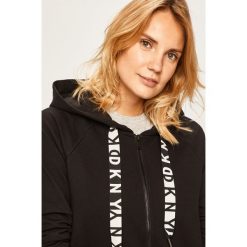 Dkny - Bluza. Czarne bluzy damskie DKNY, s, bez wzorów, z elastanu, bez rękawów, z kapturem. W wyprzedaży za 229,90 zł.