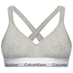 Biustonosz top Calvin Klein Underwear 000QF1654E. Szare topy damskie Calvin Klein Underwear, m, bez wzorów, bez kołnierzyka. Za 189,00 zł.