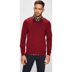 Tommy Hilfiger - Sweter. Brązowe swetry klasyczne męskie TOMMY HILFIGER, l, z bawełny. Za 399,90 zł.