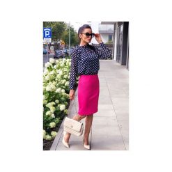 Bawełniana spódnica ołowkowa fuksja. Różowe spódniczki damskie Bien fashion, xs, bez wzorów, z bawełny, eleganckie, ołówkowe. Za 129,00 zł.
