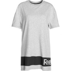Reebok WOR Tshirt z nadrukiem medium grey heather. Szare topy sportowe damskie marki Reebok, l, z nadrukiem, z bawełny. W wyprzedaży za 143,10 zł.