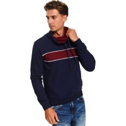 Bluza z cienkiej bawełny typu golf. Bluzy męskie Top Secret, na zimę, xxl, bez wzorów, z bawełny, eleganckie, z golfem, z długim rękawem, długie, bez kaptura. W wyprzedaży za 69,99 zł.