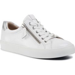 Sneakersy CAPRICE - 9-23656-24 White/Silver 191. Białe półbuty damskie Caprice, ze skóry. Za 299,00 zł.