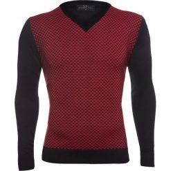 Sweter CESARE 14-99SR. Czarne swetry klasyczne męskie Giacomo Conti, m, w geometryczne wzory, z tkaniny. Za 169,00 zł.
