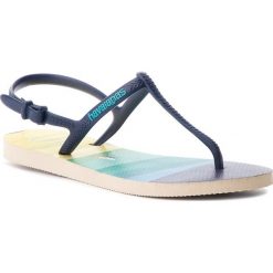 Sandały HAVAIANAS - Freedom Sl Prin Cf 41371098009 Beige/Navy Blue. Niebieskie klapki damskie Havaianas, bez wzorów, z tworzywa sztucznego, bez obcasa. W wyprzedaży za 89,00 zł.