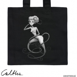 Wężowa - torba premium. Czarne shopper bag damskie Pakamera, z materiału. Za 79,00 zł.