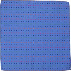 Elegancka, Męska Poszetka - ALTIES - Kolor Niebieski, Kolorowe Grochy POSZALTTANIA0160. Niebieskie poszetki męskie Alties, w grochy, z materiału, eleganckie. Za 16,90 zł.