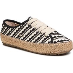 Espadryle EMU AUSTRALIA - Agonis Geo W12185 Black. Czarne espadryle damskie EMU Australia, na co dzień, bez wzorów, ze skóry ekologicznej, bez obcasa, bez zapięcia. W wyprzedaży za 209,00 zł.