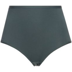 Figi klasyczne z wysokim stanem Triumph Touch Of Cotton 10191041. Zielone figi damskie Triumph, s, bez wzorów, z elastanu. Za 39,00 zł.