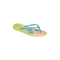 Japonki Havaianas SLIM PAISAGE. Żółte klapki damskie Havaianas, bez wzorów, bez obcasa. Za 90,30 zł.