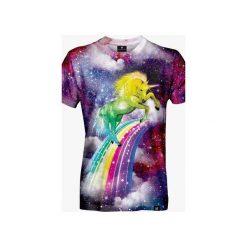 Galaxy Unicorn men's t-shirt. Szare t-shirty męskie marki Mars from venus, s, bez wzorów, bez kołnierzyka. Za 101,40 zł.