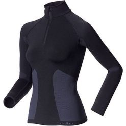 Bluzki sportowe damskie: Odlo Koszulka damska Evolution Warm czarna r. S (183191/60056)