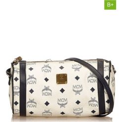 Torebki klasyczne damskie: Skórzana torebka w kolorze białym – 24 x 12 x 12 cm