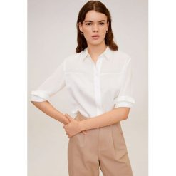 Mango - Koszula Bima. Czarne bluzki damskie Mango, s, bez wzorów, z poliesteru, eleganckie, z klasycznym kołnierzykiem, z długim rękawem. W wyprzedaży za 79,90 zł.