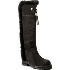 Buty zimowe damskie: Kozaki TWINSET – Stivale CA7TAN Bic.Nero/Nero 01650