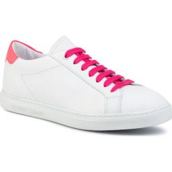 Sneakersy EMPORIO ARMANI - X3X086 XM421 M687 Opt.White/Fuxia. Białe półbuty damskie Emporio Armani, ze skóry. Za 1079,00 zł.