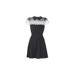 Sukienki krótkie Morgan RMAVI. Czarne sukienki damskie Morgan, s, bez wzorów, bez kołnierzyka, z krótkim rękawem, krótkie, mini. Za 329,00 zł.