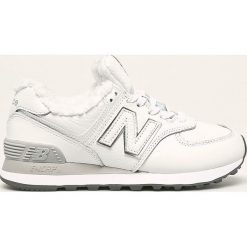 New Balance - Buty WL574RMT. Białe buty sportowe damskie New Balance, bez wzorów, ze skóry, sportowe. W wyprzedaży za 349,90 zł.